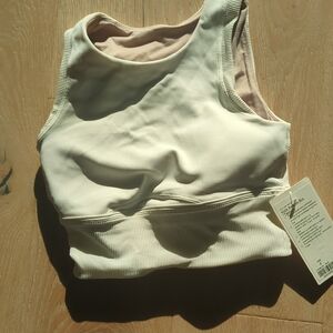 lululemon athletica Kick Swerve Cream Crop Top/Bra